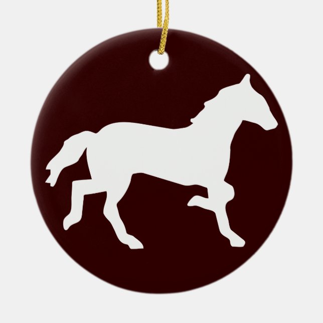 Adorno De Cerámica caballo simple (Frente)