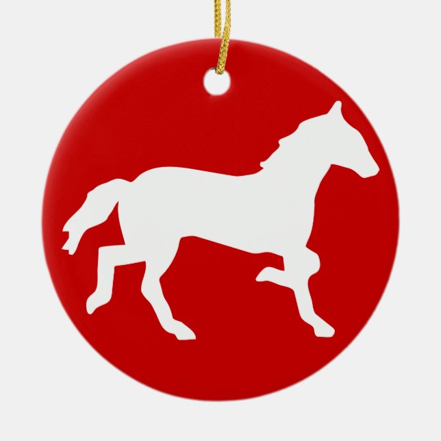 Adorno De Cerámica caballo simple (Frente)