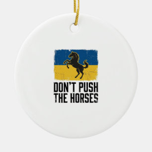 Adorno De Cerámica Caballo Vintage No Empujes A Los Caballos