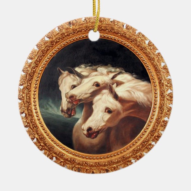 Adorno De Cerámica Caballos cariotas del faraón (Frente)