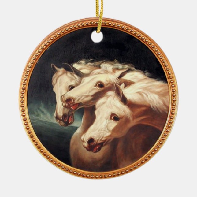 Adorno De Cerámica Caballos cariotas del faraón (Frente)