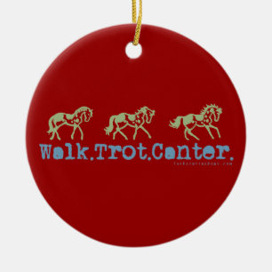 Adorno De Cerámica Caballos de canter Walk Trot