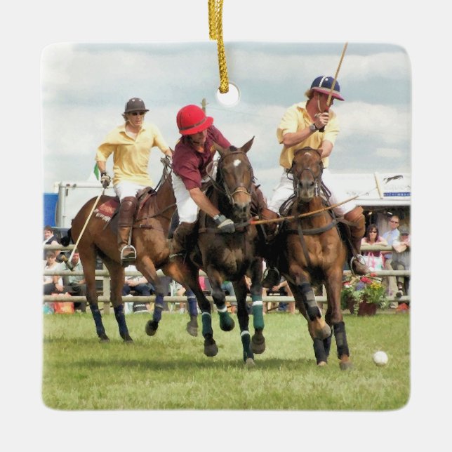 ADORNO DE CERÁMICA CABALLOS DEPORTIVOS (Anverso)