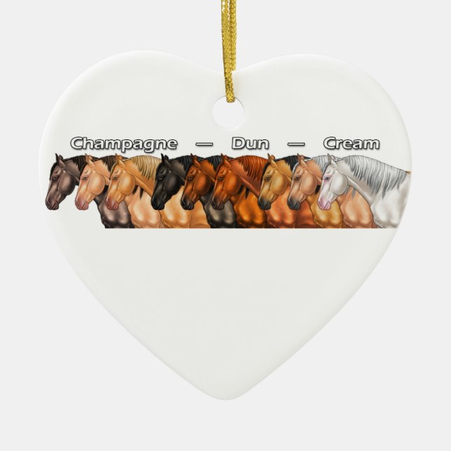 Adorno De Cerámica Caballos diluídos (Frente)