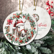 Caballos grises blancos Navidades de mora de baya