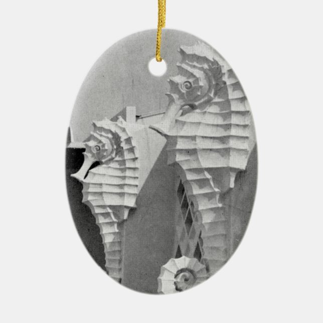 Adorno De Cerámica Caballos marinos de Sarasota (Frente)