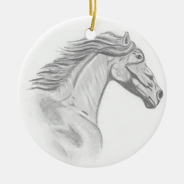 Adorno De Cerámica Caballos salvajes (Frente)