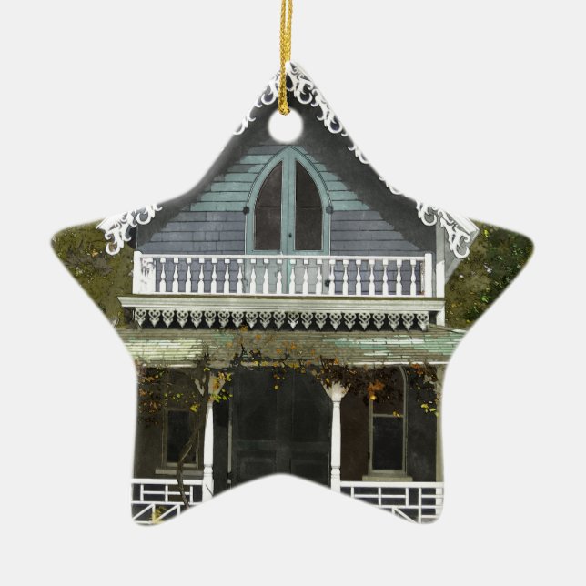 Adorno De Cerámica Cabaña en Martha's Vineyard (Frente)