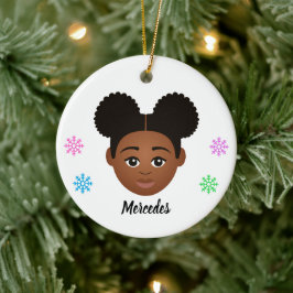 Adorno De Cerámica Cabello natural de niños personalizados