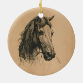 Adorno De Cerámica Cabeza de caballo (por Heywood Hardy)