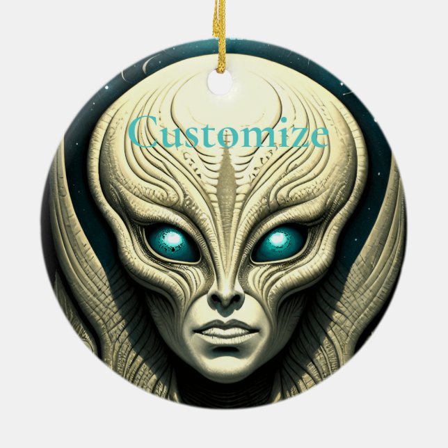Adorno De Cerámica Cabeza de cráneo de Alien Thunder_Cove (Atrás)