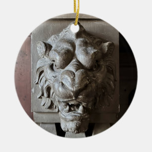 Adorno De Cerámica Cabeza de León