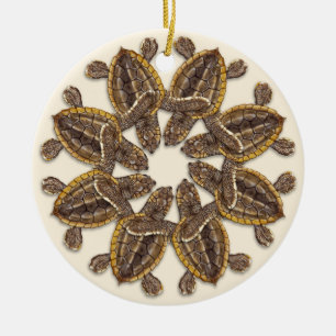 Adorno De Cerámica Cabeza de logarítmica Hatchlings Melamina Plate C