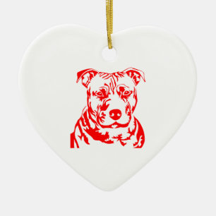 ADORNO DE CERÁMICA CABEZA DEL PITBULL