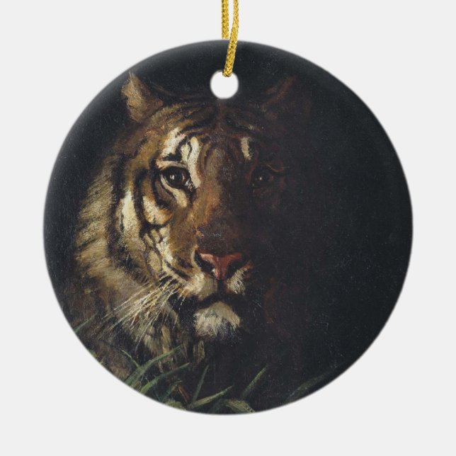 Adorno De Cerámica Cabeza del tigre (por Abott Handerson Thayer) (Frente)