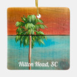 Adorno De Cerámica Cabeza Hilton del árbol de palmeras del amanecer,<br><div class="desc">Cabeza Hilton del árbol de palmeras del amanecer,  SC</div>