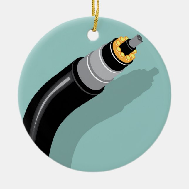 Adorno De Cerámica Cable de fribra óptica (Frente)
