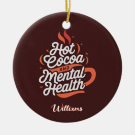 Adorno De Cerámica Cacao caliente y salud mental personalizados