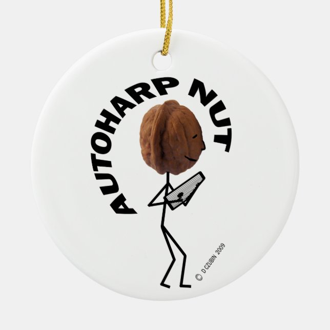 Adorno De Cerámica ¡Cachorro autoharp! (Frente)