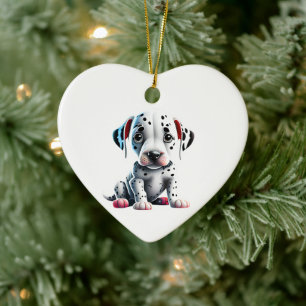 Adorno De Cerámica Cachorro Dalmatian Personalizado