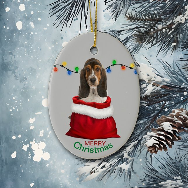 Adorno De Cerámica Cachorro de abono en Navidades de bolsa de regalo (Subido por el creador)