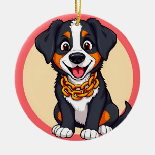 Adorno De Cerámica Cachorro de dibujos animados adorable