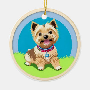 Adorno De Cerámica Cachorro de dibujos animados adorable