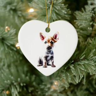 Adorno De Cerámica Cachorro de Perro Canaan Personalizado