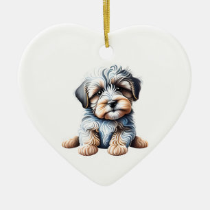 Adorno De Cerámica Cachorro habanés personalizado