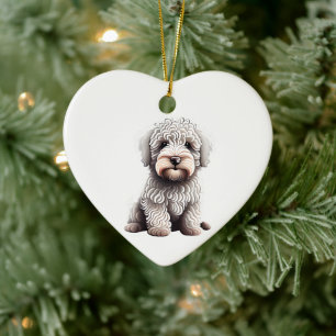 Adorno De Cerámica Cachorro Komondor Personalizado