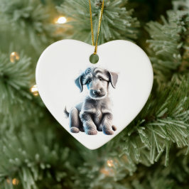 Adorno De Cerámica Cachorro personalizado de Deerhound escocés