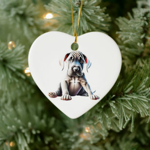 Adorno De Cerámica Cachorro personalizado de Gran Danés