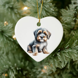 Adorno De Cerámica Cachorro personalizado de Terrier Tibetano