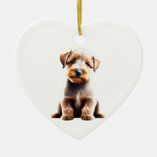 Adorno De Cerámica Cachorro Terrier Personalizado