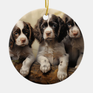 Adorno De Cerámica Cachorros de espías de la primavera inglesa