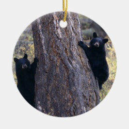 Adorno De Cerámica cachorros de oso negro