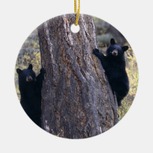 Adorno De Cerámica cachorros de oso negro