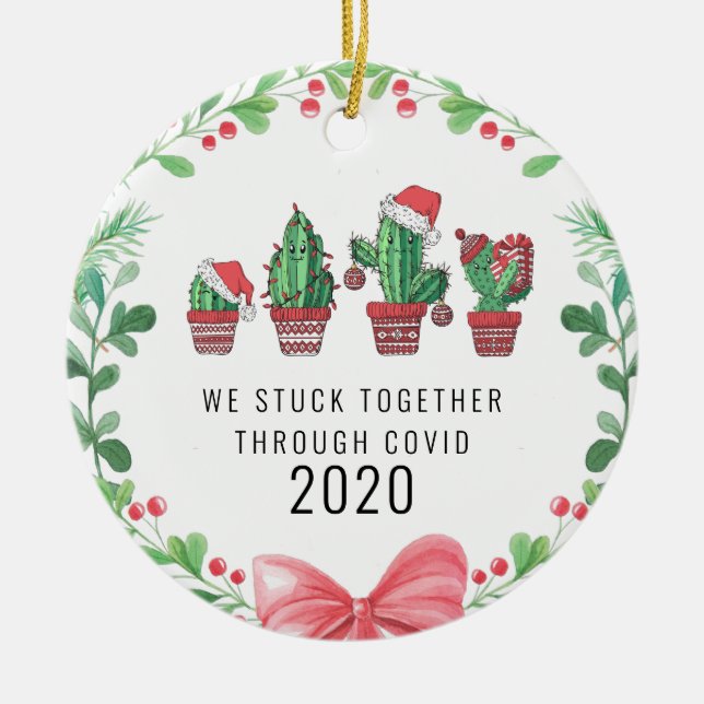 Adorno De Cerámica Cactus | Conmemorativo 2020 (Frente)