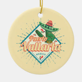 Adorno De Cerámica Cactus de baile de Puerto Vallarta Jalisco México