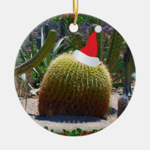Adorno De Cerámica Cactus de navidad