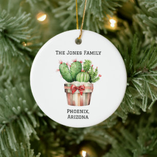 Adorno De Cerámica Cactus Envasado Lindo Personalizado