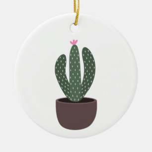 Adorno De Cerámica Cactus in pot