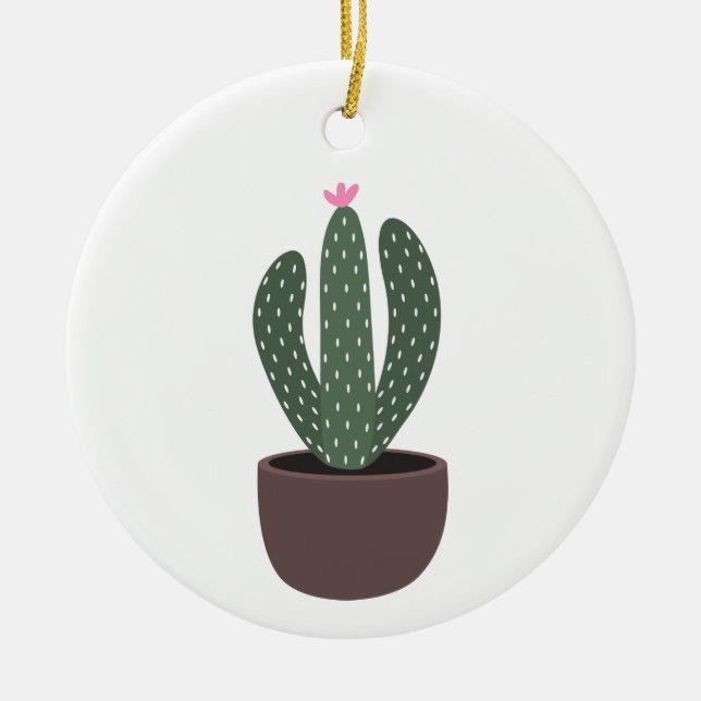 Adorno De Cerámica Cactus in pot (Frente)