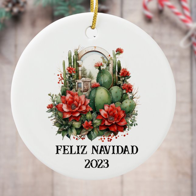 Adorno De Cerámica Cactus Navidades occidentales (Subido por el creador)