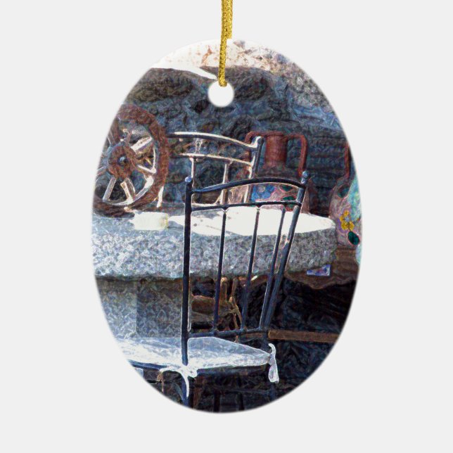 Adorno De Cerámica Cactus Still Life (Frente)