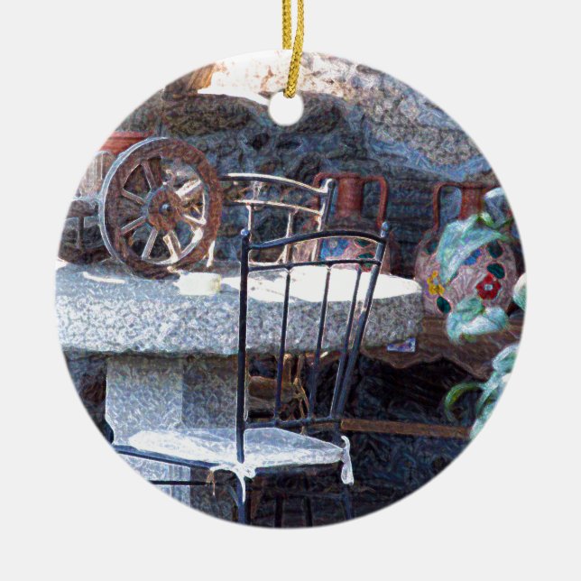 Adorno De Cerámica Cactus Still Life (Frente)