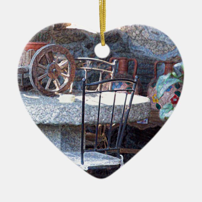 Adorno De Cerámica Cactus Still Life (Frente)