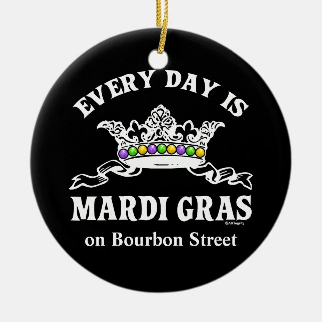 Adorno De Cerámica Cada día es carnaval creado para requisitos (Frente)