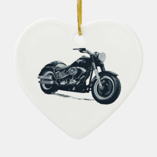 Adorno De Cerámica Cada muchacho ama una motocicleta americana azul