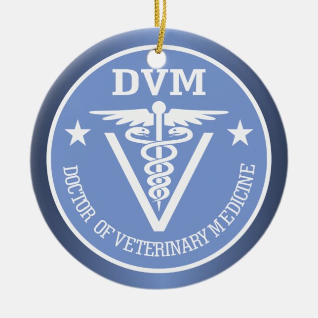 Adorno De Cerámica Caduceus DVM 2 (Frente)